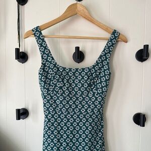 Anthropologie Blythe Square neck tiered ruffles Dress XXS